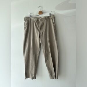 Haggar Khaki Pants - Tan - Flat Front - Pockets - Size:36x30